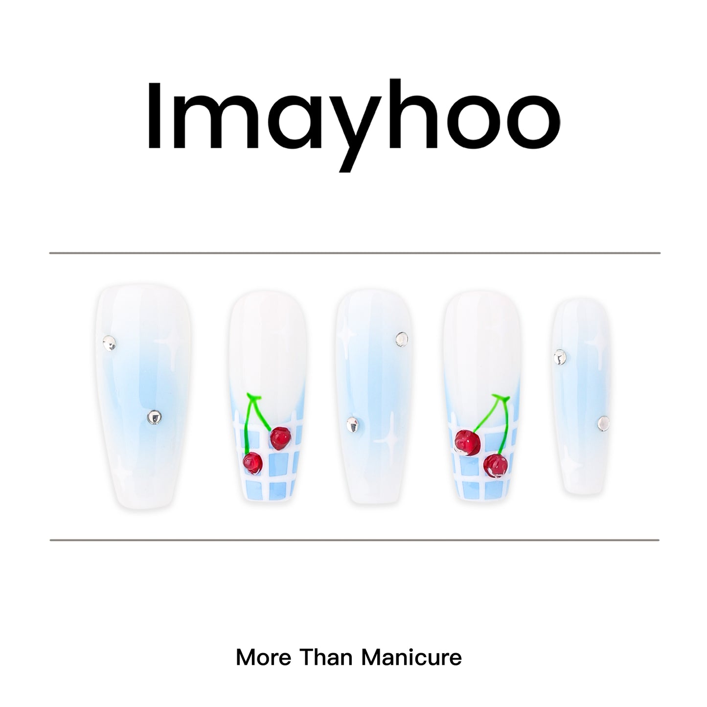 Coffin-Long Nail-Plant-Ombre (10pcs) OMGXX23001