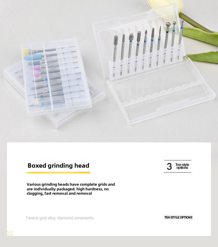 Nail Drill Bits Complete Set 10pcs