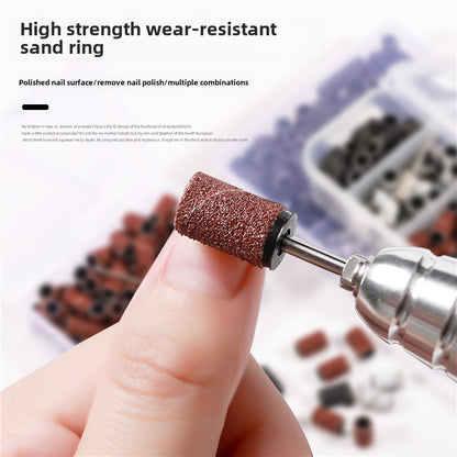 3 Color Coarse Fine Medium Grit Efile Sand Set 80#120#180#  with Mandrel Nails Drill Bits