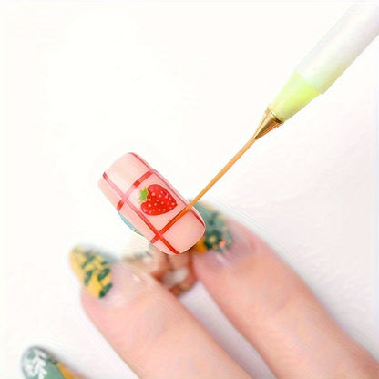 3pcs/set Professional Fine Drawing Striping Liner Gel UV Manicure Tool