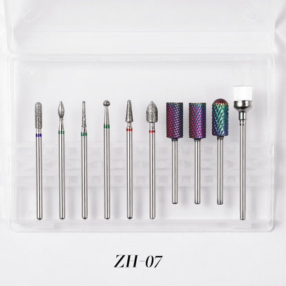 Nail Drill Bits Complete Set 10pcs