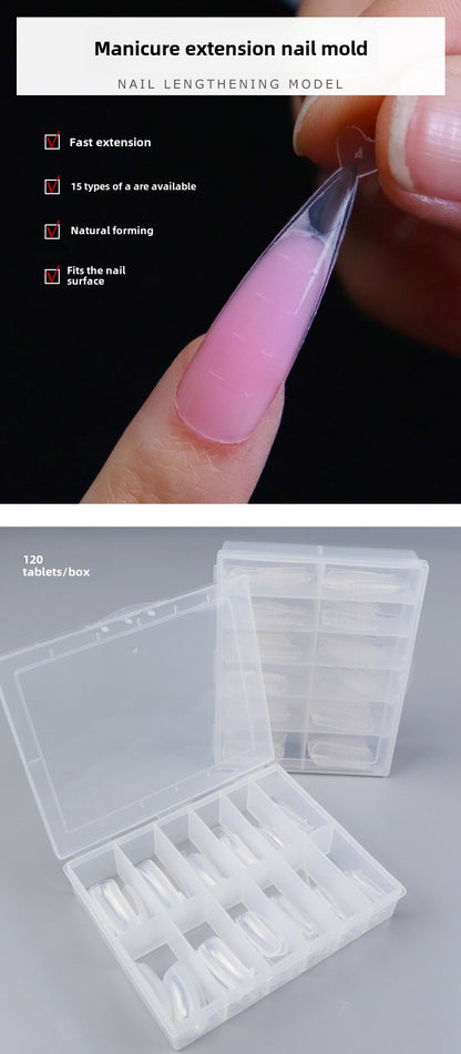 120PCS Nail Dual Forms 15 Size Extension Acrylic Nail Molds Sets