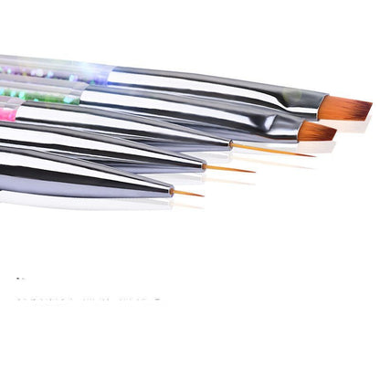 5Pcs/Set 2 in 1 Double Head Nail Art Dotting Pen Liner Brushes