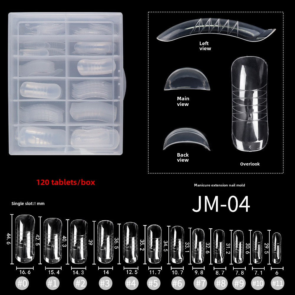 120PCS Nail Dual Forms 15 Size Extension Acrylic Nail Molds Sets