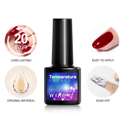 8ML Temperature Color Gel Nail Polish Nail File Buffing Stick Nail Polish Remover Combo kit