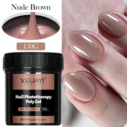 XEIJAYI 18 Colors Large Capacity Nail Phototherapy Poly Gel 150g