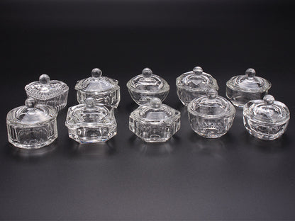 Multi-shaped Nail Art Acrylic Liquid Power Dappen Dish with Lid