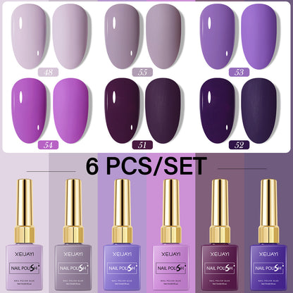 6 Colors Purple Series Gel Nail Polish