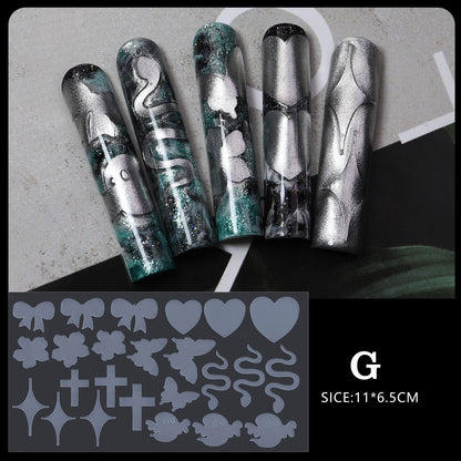 1 Sheet Nail Forms Mould Sticker 12pcs