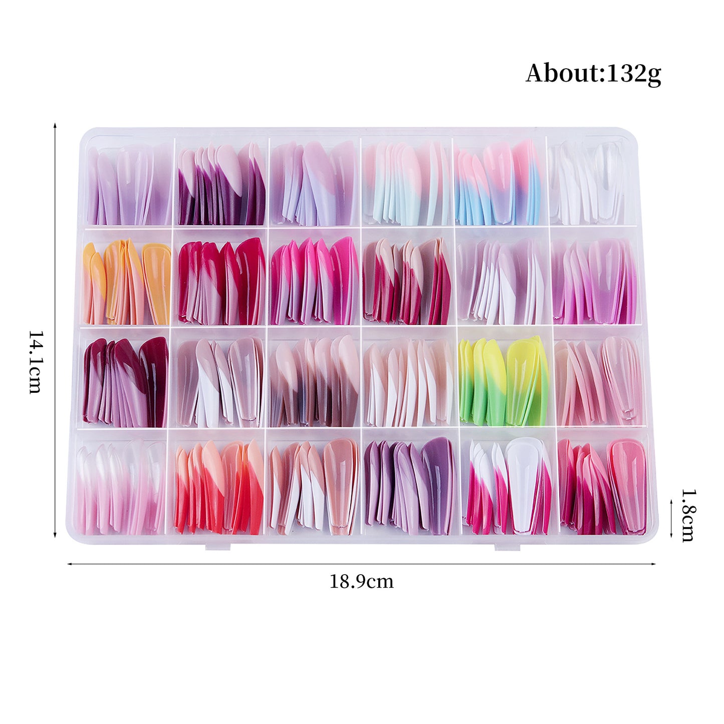 288pcs French Press On Nails