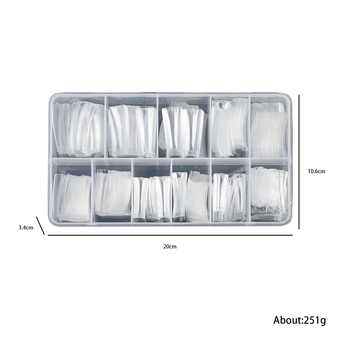 Mat nail tips duck shape 504 pcs/box