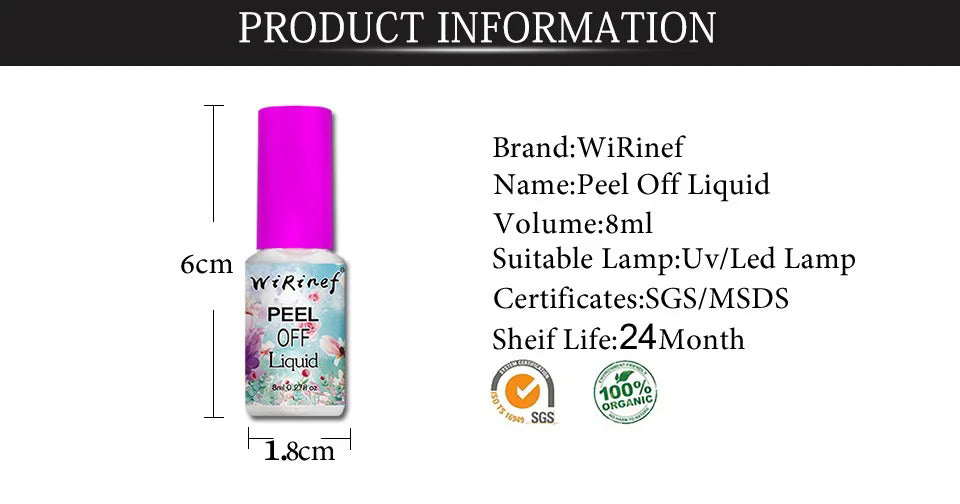 8ML Liquid Latex for Nails, Peel Off Cuticle Guard for Nail Polish Skin Barrier Protector