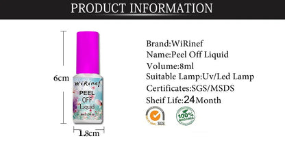 8ML Liquid Latex for Nails, Peel Off Cuticle Guard for Nail Polish Skin Barrier Protector