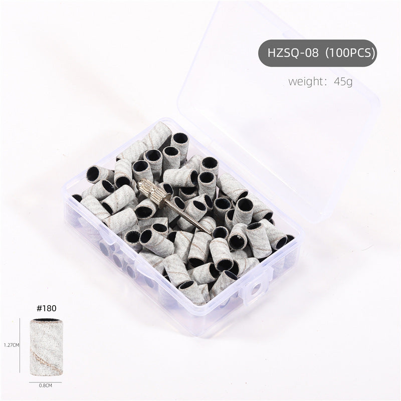 3 Color Coarse Fine Medium Grit Efile Sand Set 80#120#180#  with Mandrel Nails Drill Bits