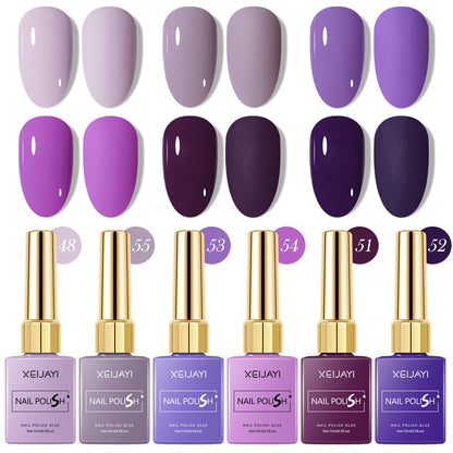6 Colors Purple Series Gel Nail Polish
