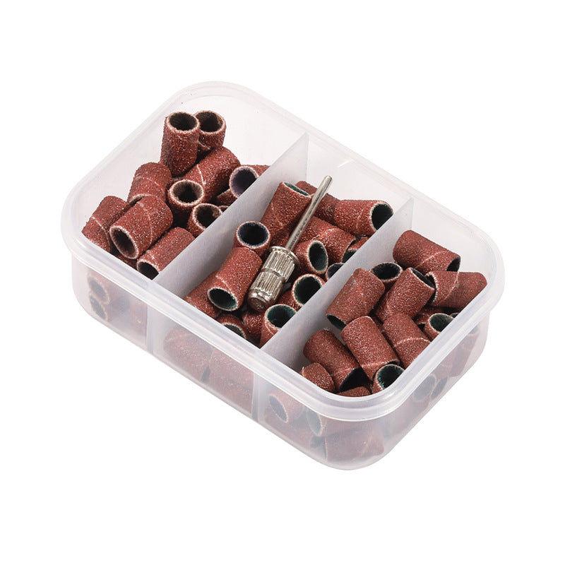 3 Color Coarse Fine Medium Grit Efile Sand Set 80#120#180#  with Mandrel Nails Drill Bits