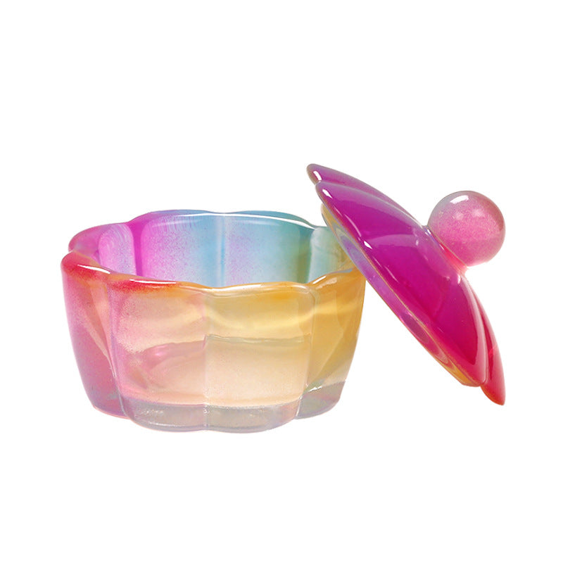 Petal-shaped Dappen Dish for Acrylic Nails with Lid