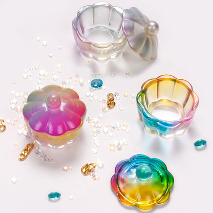 Petal-shaped Dappen Dish for Acrylic Nails with Lid