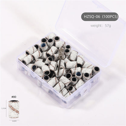 3 Color Coarse Fine Medium Grit Efile Sand Set 80#120#180#  with Mandrel Nails Drill Bits