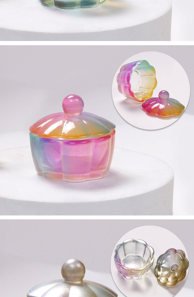 Petal-shaped Dappen Dish for Acrylic Nails with Lid