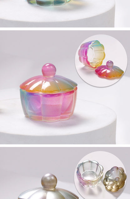 Petal-shaped Dappen Dish for Acrylic Nails with Lid