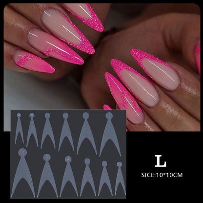 1 Sheet Nail Forms Mould Sticker 12pcs