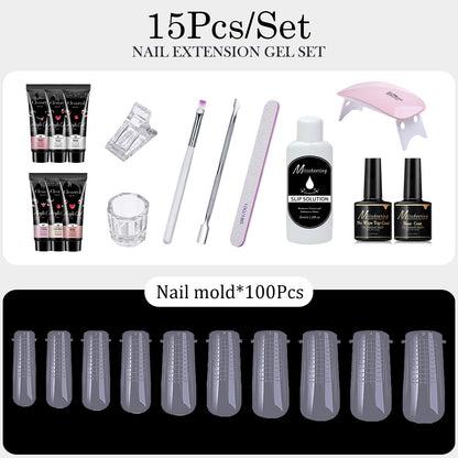 15PCS Poly Extension Gel Manicure Kit