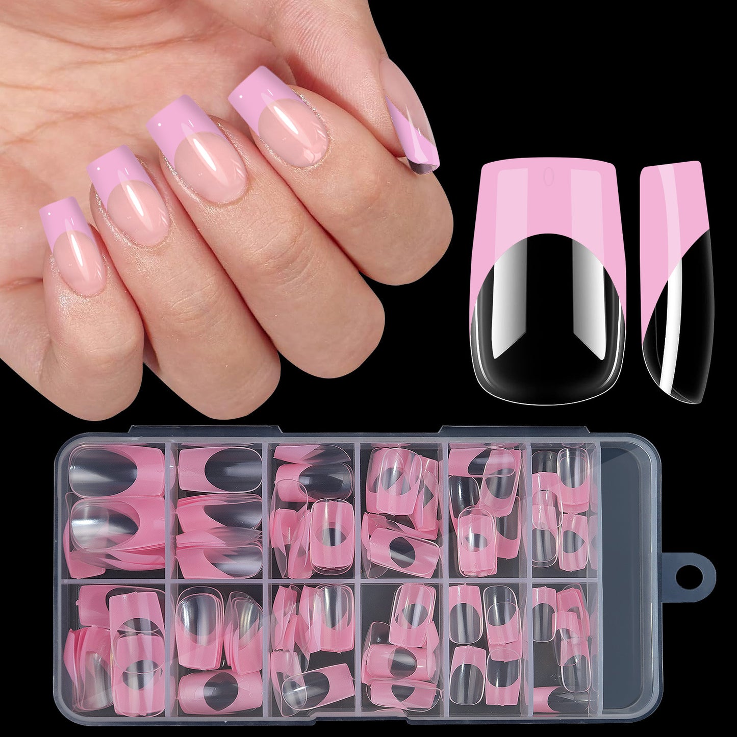 120 PCS French Tip Press On Nails