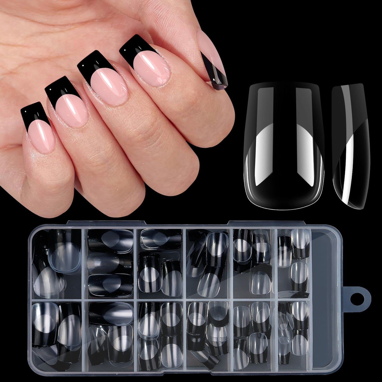 120 PCS French Tip Press On Nails